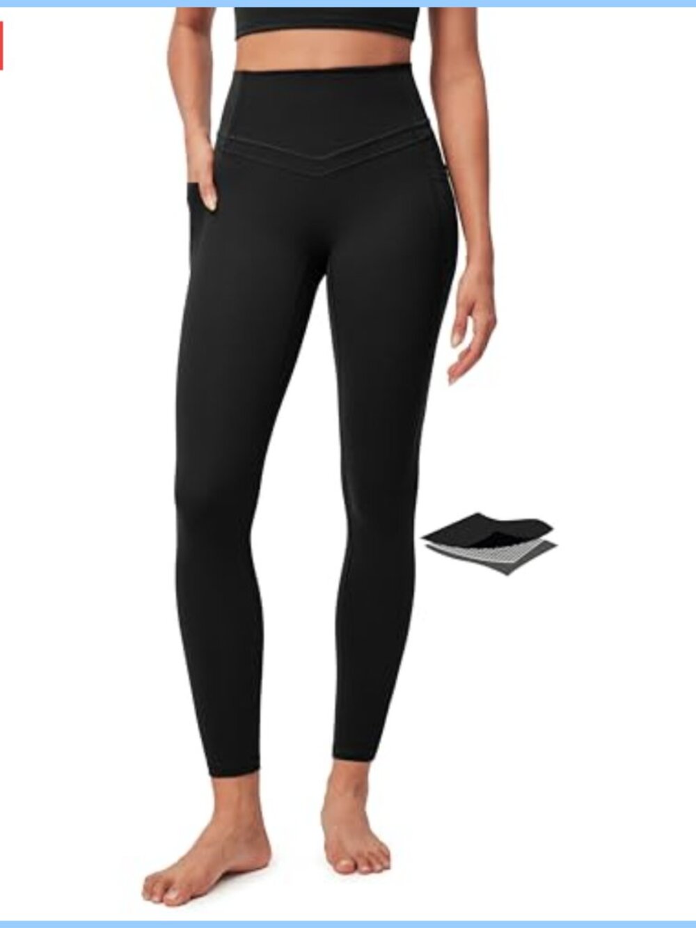 Compression Leggings with Pockets for Women Tummy Control Yoga Pants